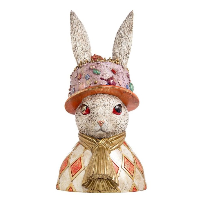 BUSTO CONIGLIO RESINA CM.26x26x50